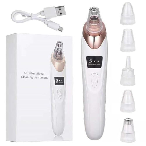 5 in 1 Rechargeable Electric blackhead remover vacuum machine Suction face cleaner machine Acne Pore Cleaner Whitehead Remover All Skin Types Pimple Cleaner