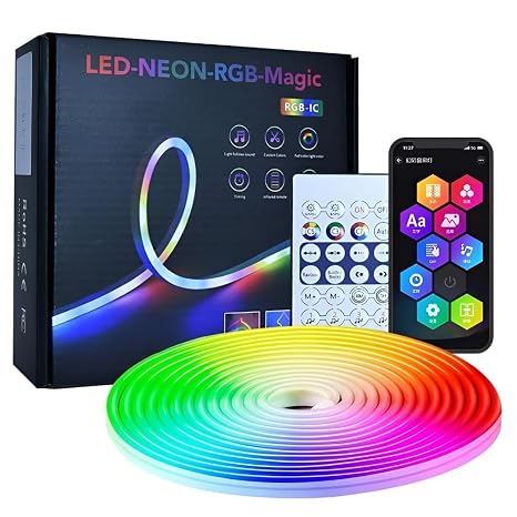 LED Neon RGB Magic Strip Light 5M USB Powered with App and Remote Control