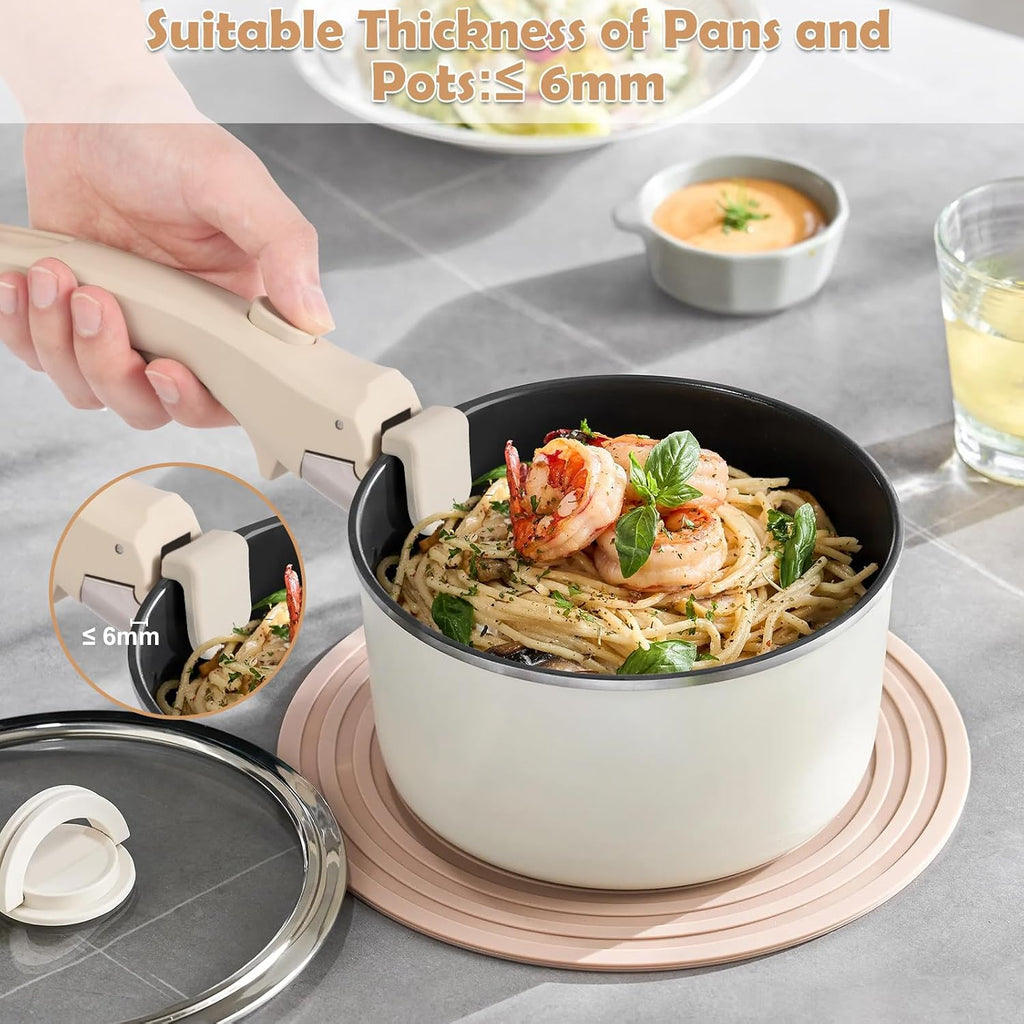 FEBZONA Universal Pot Handle-Detachable Holders Cookware hot Utensil Vessel pan Holder Detachable Handle for Utensils Idukki pakad Tongs sansi sandasi pakkad for Kitchen-Removable Handle